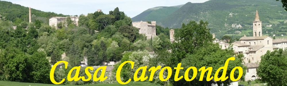 The town of Calderola with the Castello Pallotta and the Santuario di Santa Maria del Monte Le Marche, Italy 